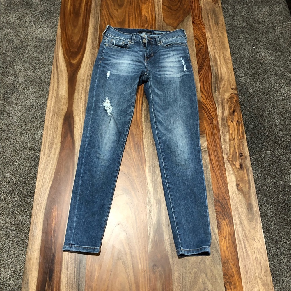 Aeropostale Short Distressed Blue Jeans